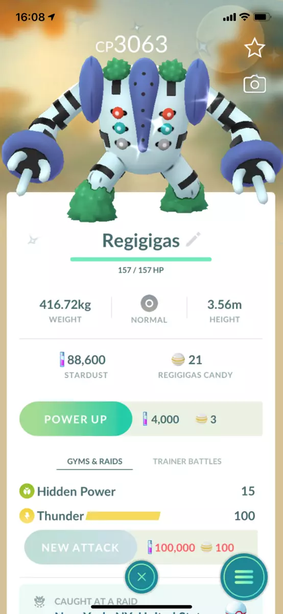 Regigigas Pokemon Trade Go