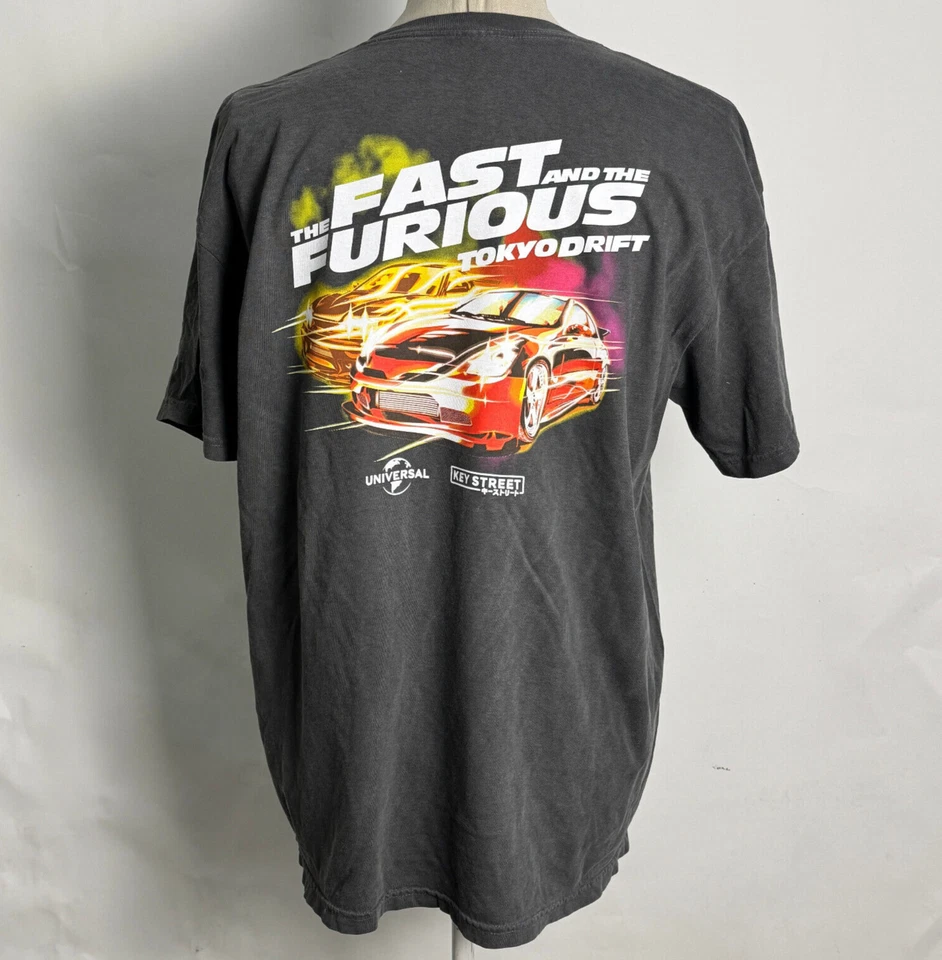 Key Street x The Fast & the Furious Men's T-Shirt Tokyo Drift Black Size L NEW - Image 2 of 4