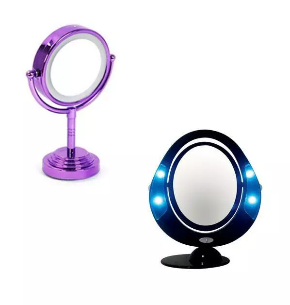 New Revlon 1X 3X or 1X 5X Battery Operated Lighted Swivel Mirror Choice of
