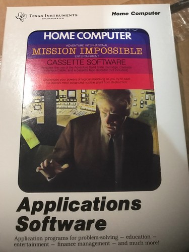 Minty New Nos TI99-4a Home Computer Mission Impossible Cassette Rare PHT 6047 - Picture 2 of 8