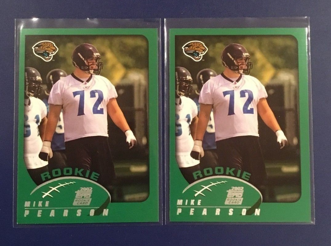 2002 Topps # 370 MIKE PEARSON Rookie RC Lot 2 Jacksonville Jaguars Pack Fresh ! 