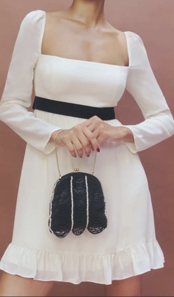 silves dress reformation Reformation Silves Dress Size 2 Cream Color Short NWT $248.00