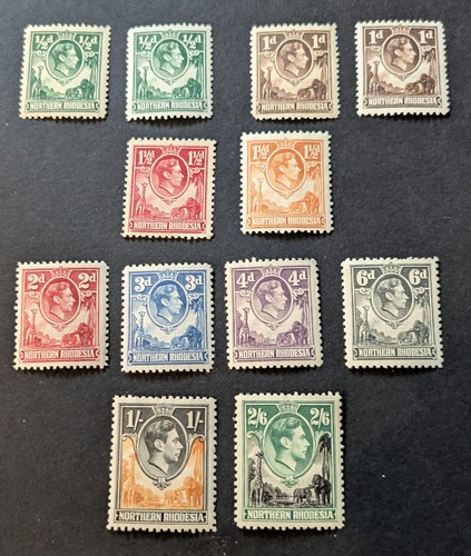 Northern Rhodesia 1938/51 Superb mint part set to sg41 MNH/MVLH Cv £71