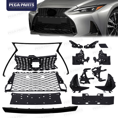 For 2017-2019 Lexus IS300 IS350 F Sport Front Upper Lower Grille