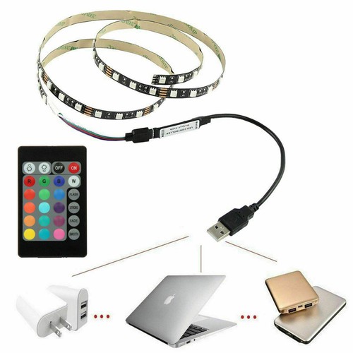 5050 RGB 5V USB TV Back Light LED Strip Lights Color Changing with 24Key Remote - Picture 15 of 22