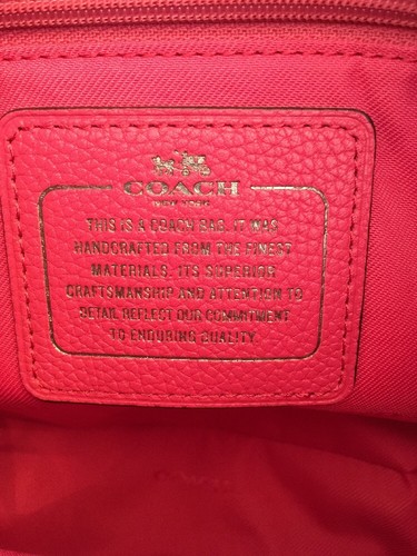Coach 37711 Chelsea Studded Floral Embellished Rivets DK/Dahlia Leather Small - Picture 10 of 12