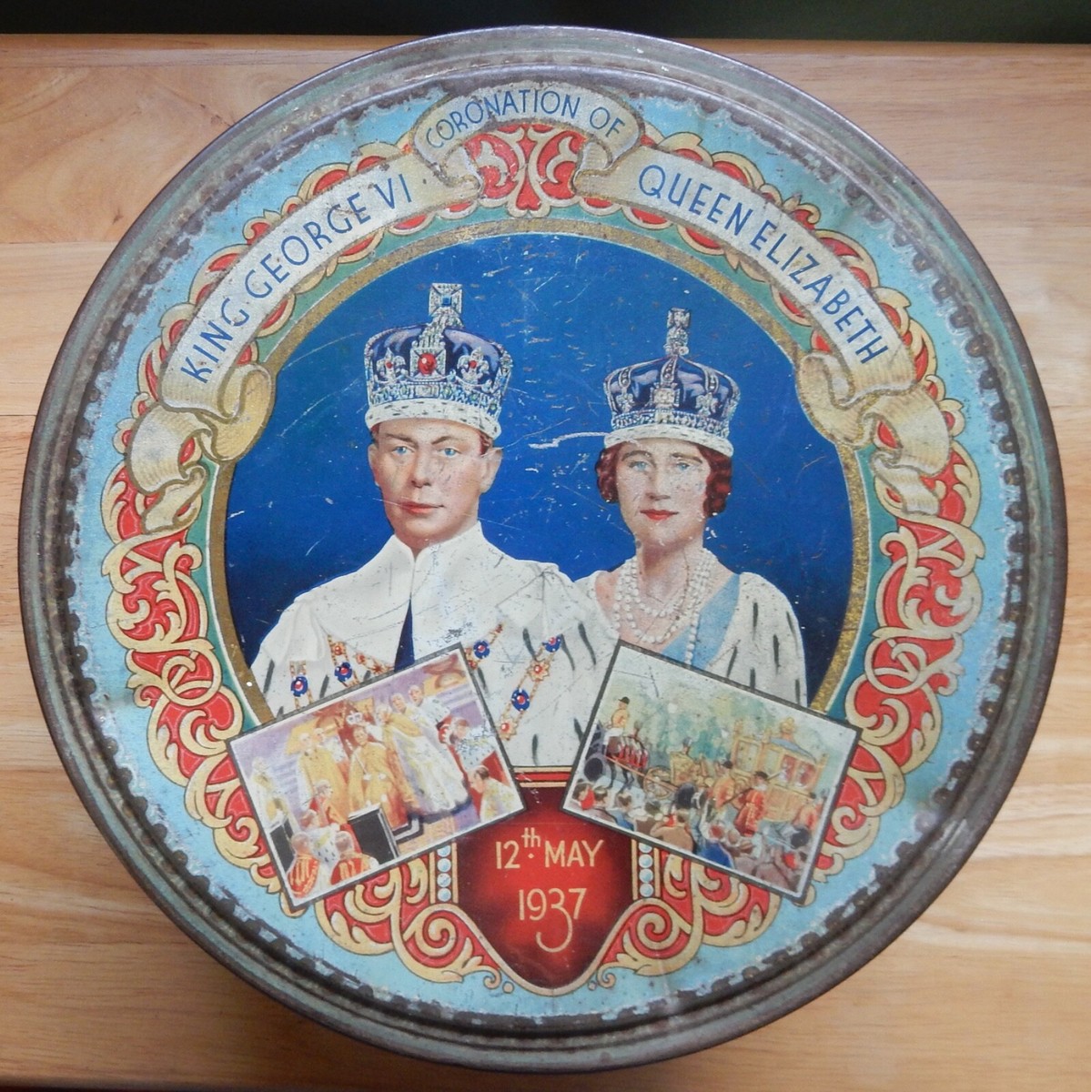 Vintage King George VI and Queen Elizabeth 1937 Coronation