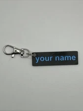 Dual Color Custom Name 3D printed Keychain, Made in USA Choose Your Color