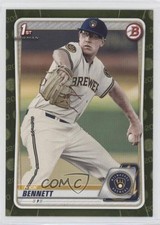 2020 Bowman Prospects Camo Nick Bennett #BP-140 01n9