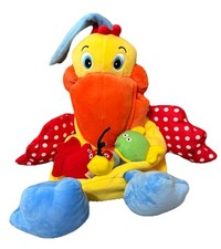 Melissa Doug Hungry Pelican Plush Multicolor 16" Big Mouth Fish Worm Crab
