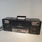 Sony CFS-1030 Vintage Boombox Cassette Recorder Radio Detachable Speakers