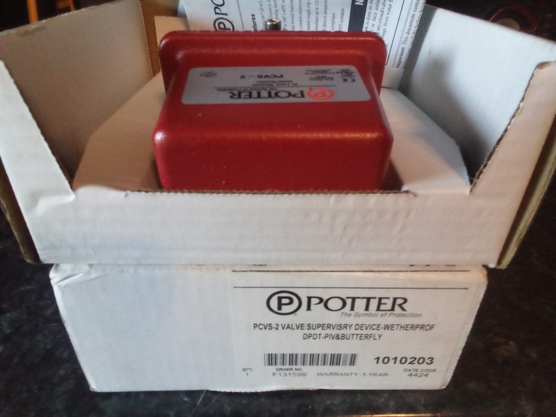 Up for bids, 2- Potter PCVS-2 - valve supervisory device weather prof