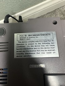 Nintendo NES Gray Console Original 1985 Controllers And Power Cord And Adapter