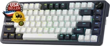 K673 PRO 75% Wireless Gasket RGB Gaming Keyboard, 3-Modes 81 Keys Compact Mechan