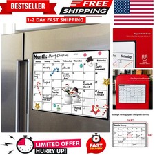 Stain Resistant Magnetic Fridge Calendar - 16.9" x 11.8" for Effortless Planning