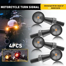 Motorcycle LED Bullet Turn Signal Brake Mini Lights Blinker Amber+Red Universal