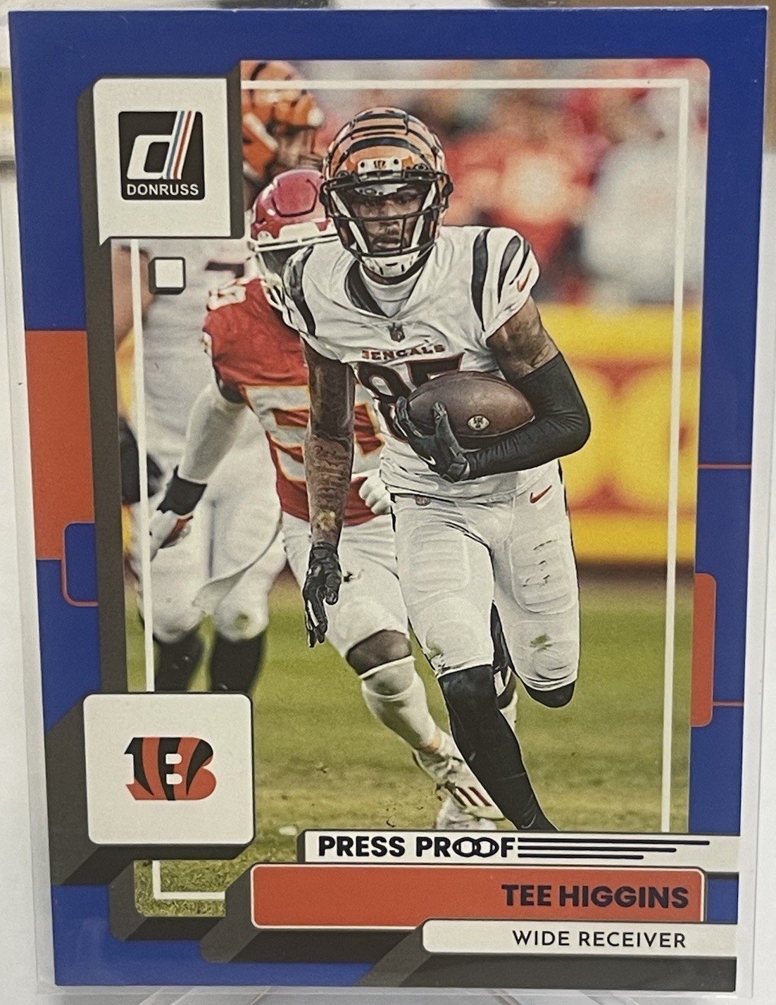 Tee Higgins 2022 Panini Donruss Press Proof Blue #197 Bengals