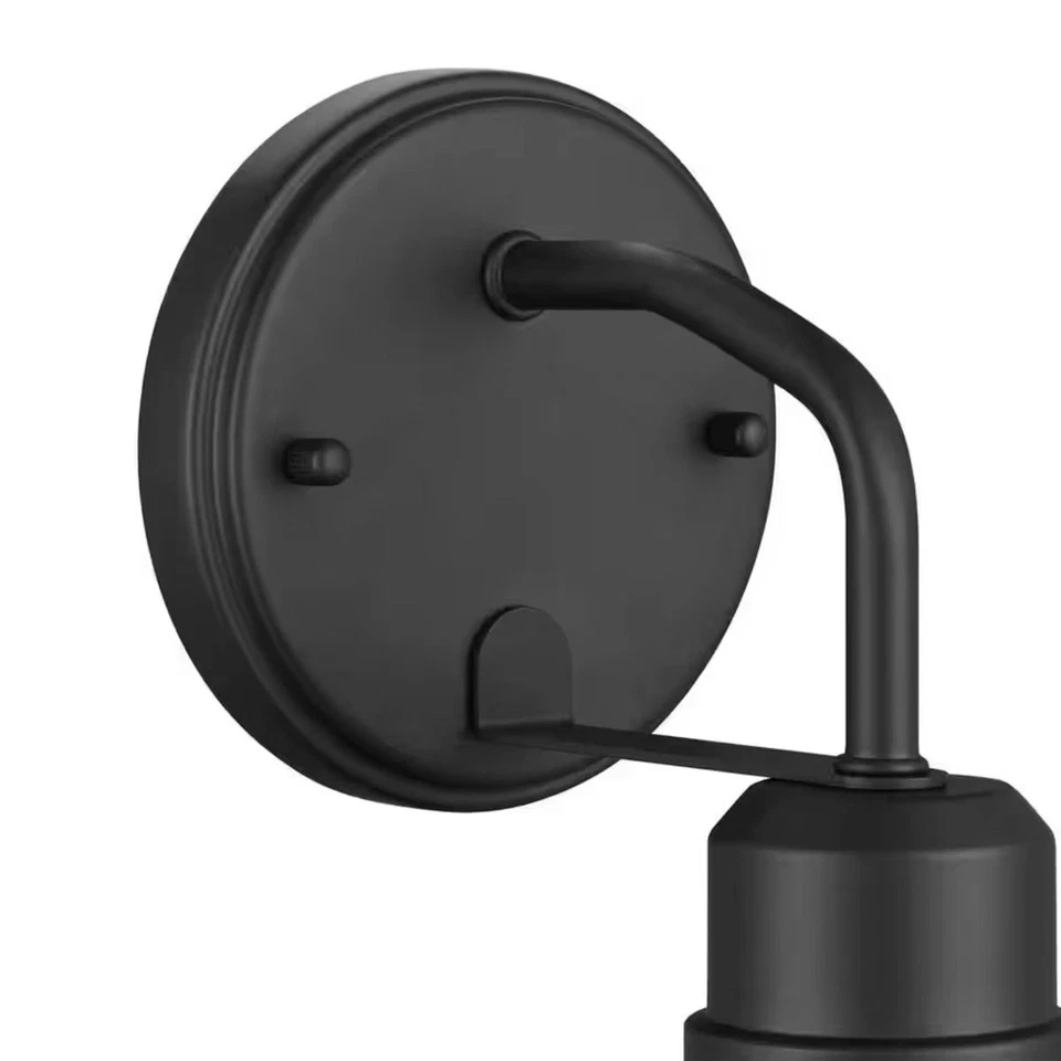 Бра настенное Hampton Bay Timphaven LCF1301AX-01/MB — матовое черное и прозрачное стекло - Изображение 4 из 4