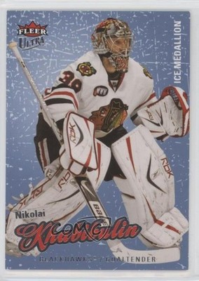 2008-09 Fleer Ultra Ice Medallion 77/100 Nikolai Khabibulin #118 2d8