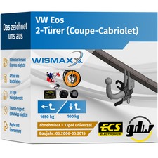 ANHÄNGERKUPPLUNG für VW Eos 06-15 abnehmbar GDW +13pol E-Satz ABE