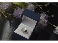 925 Sterling Silver Mother Of Pearl Ring Size 6.5