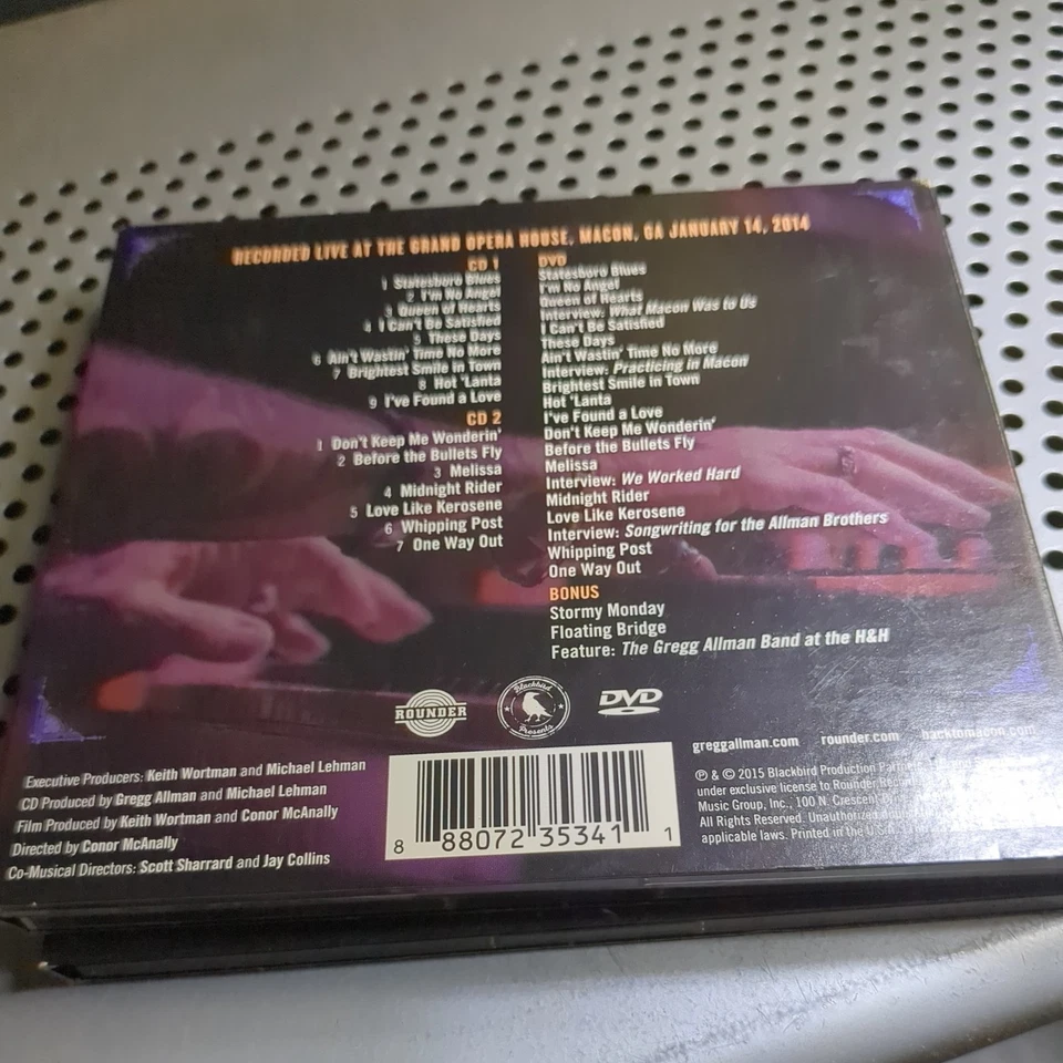 GREGG ALLMAN - Gregg Allman Live: Back To Macon, Ga 3 CD - Live Foto 2 de 4