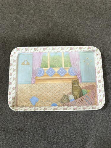 Vintage R2S Monza Italy Kitten Trinket Tray Melamine ART 255