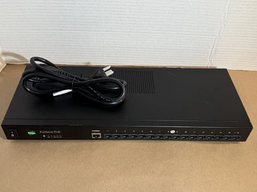Digi PortServer TS 16 MEI 16-Port Ethernet Terminal Server w/Power Cord - READ!