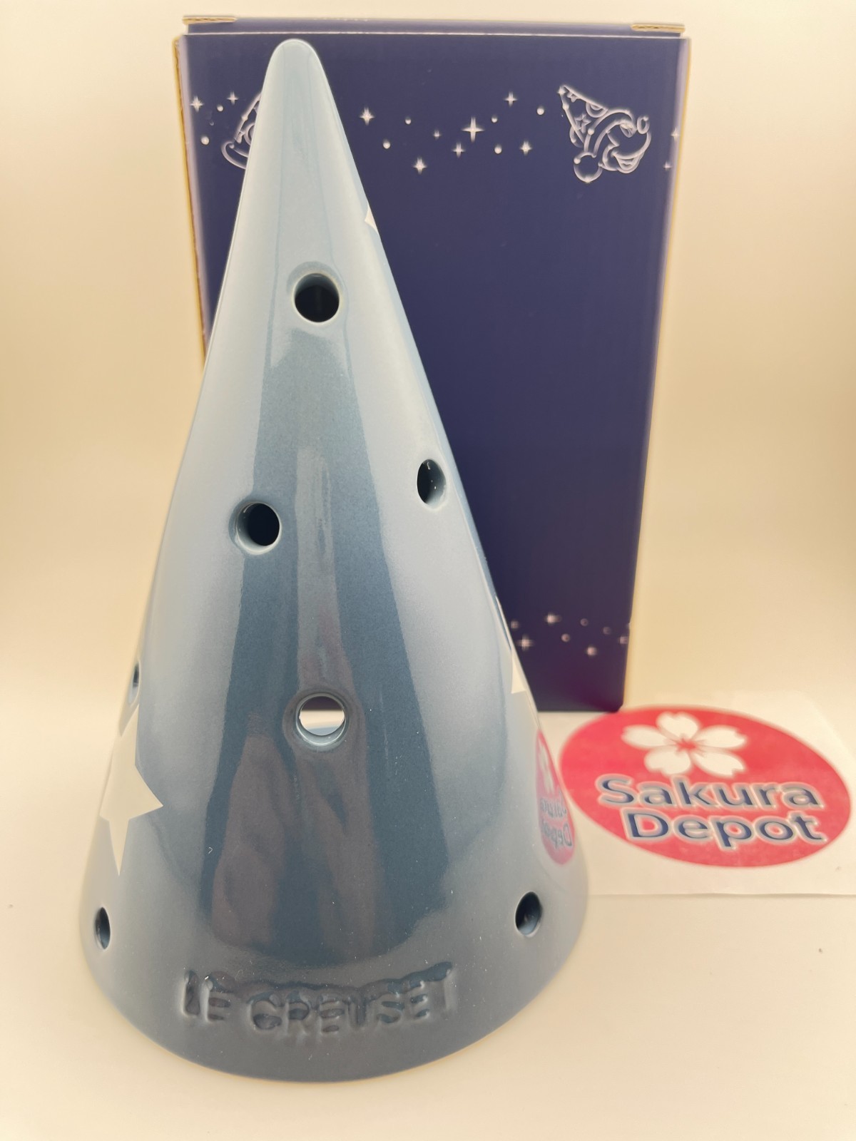 Le Creuset Disney Mickey Sorcerer Hat Candle Stand Stoneware Christmas Gift  New
