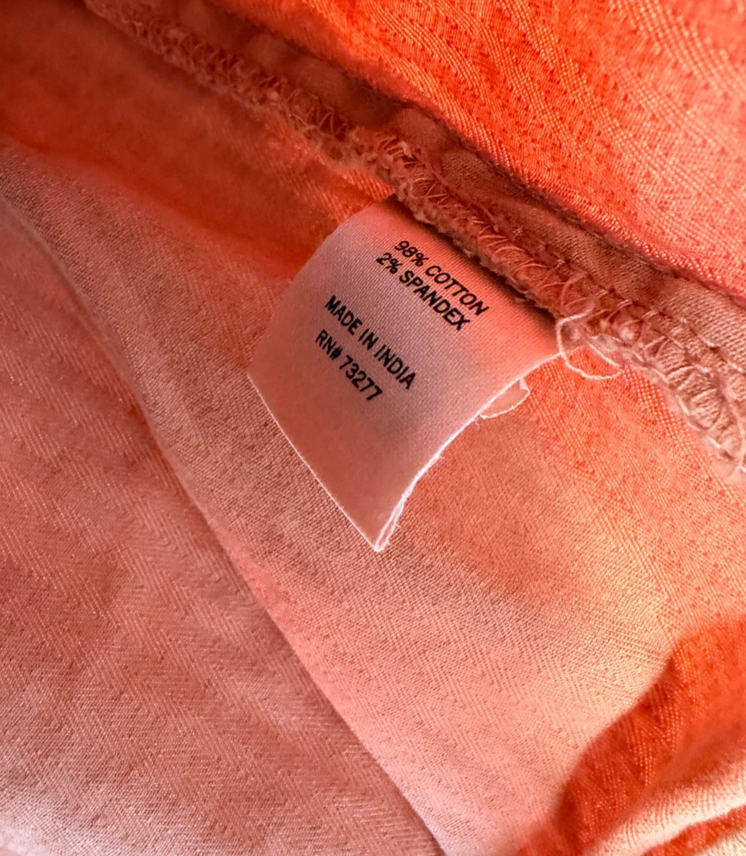 SO Jacket Rust Orange Pinstripe Button Front Coll… - image 4