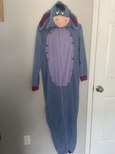 Disney Eeyore Adult Costume One Piece Pajama Size M Halloween
