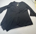 Womens Lane Bryant Blouse Shirt Black  size 22/24 NEW with tag