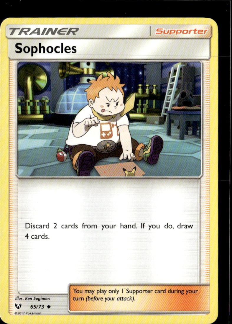 Pokemon Sophocles 65/73 Shining Legends Non Holo Uncommon 2 Card Lot LP