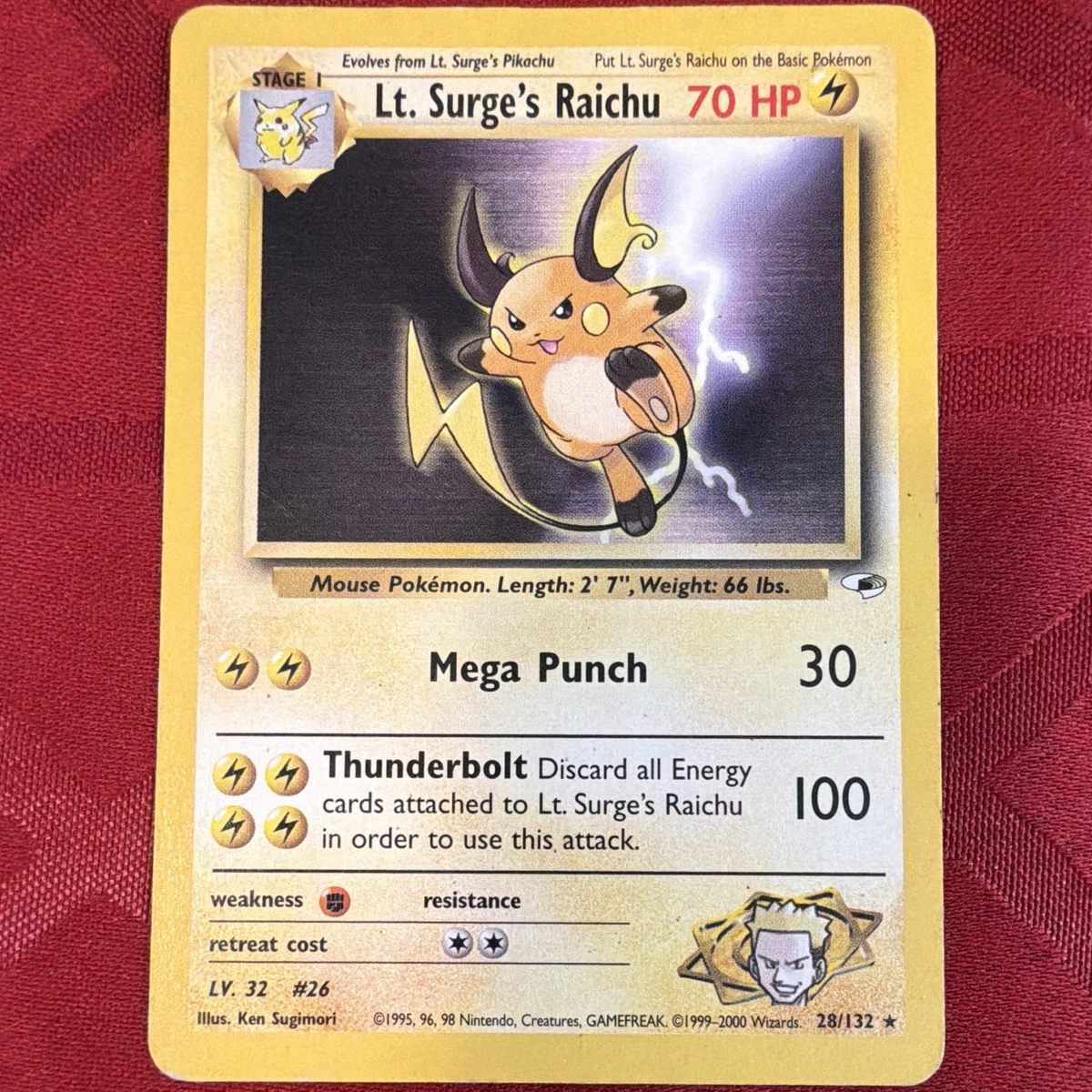 Lt. Surge's Raichu Pokémon TCG Cards for sale | eBay