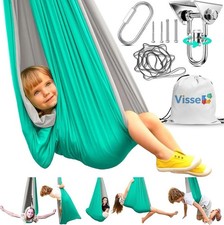 Vissel CalmBuddy Sensory Swing Kids Indoor Cuddle Hammock Mint Grey 3 