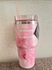 Stanley Starbucks Tumbler 20oz Pink Marble Limited Edition Stainless Steel Cup