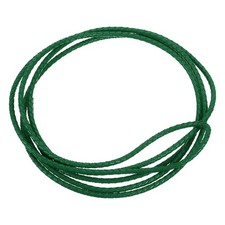 2.2 Yards 4mm Dia Leather Cord Braided String for DIY Crafts, Dark Green