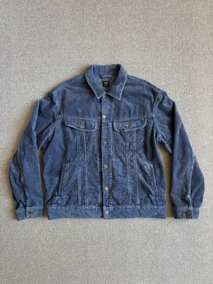 Lee x Oi Polloi Rider 101 Blue Heavyweight Cord Trucker Jacket Size Large