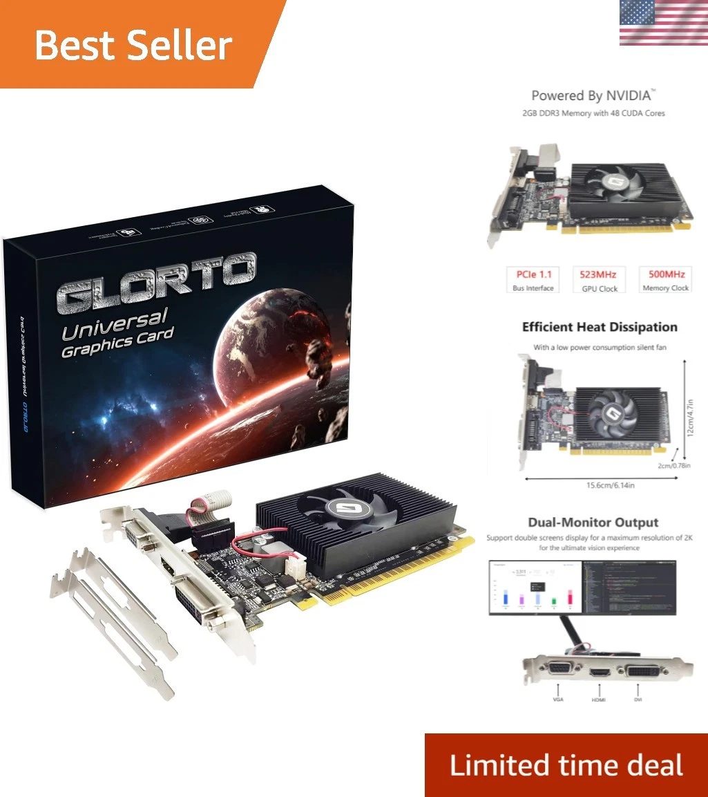 Placa de Video Nvidia Geforce GT610 2gb Ddr3 64 Bits hdmi vga dvi PCyes