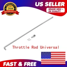 V8 Throttle Linkage Rod w/Clip - Adjustable Accelerator for Camaro Nova Chevelle