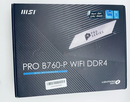 MSI PRO B760-P WiFi DDR4 Lightning Gen 4 Motherboard - Open box