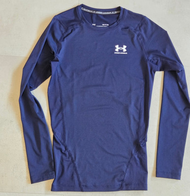 UNDER ARMOUR  Heat Gear LANGARM Kompressionsshirt GR. S  - DUNKELBLAU - SEHR GUT