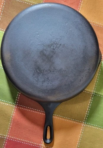 Unmarked Wagner Cast Iron No. 10 Skillet (Restored & Seasoned) FREE SHIPPING
