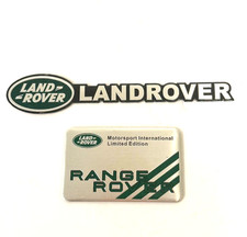 2 Pcs Decorative 3D Aluminum Emblem Sticker for Range Rover Land Rover