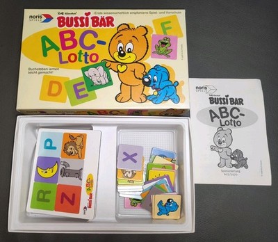 Vintage Bussi Bär ABC Lotto Noris Spiele 1998 Vollständig