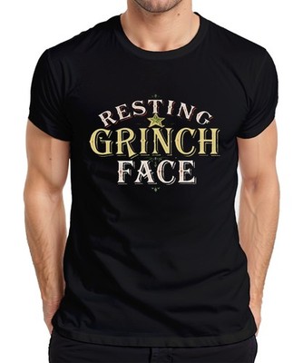 Resting Grinch Face Weihnachten Geschenk lustig grün Vintage Herren T-Shirt