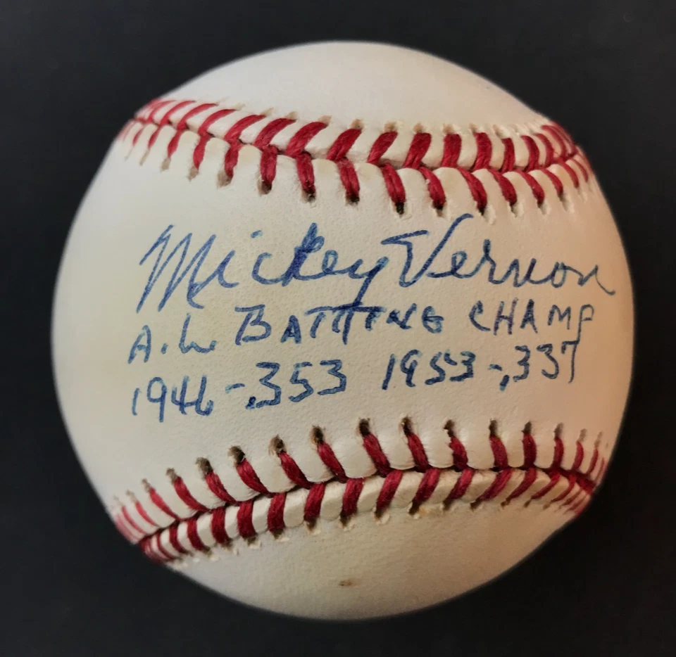 Mickey Vernon Signed Baseball JSA w/COA MLB Wash. Senators A.L Batting Champ x2! - Image 2 of 4