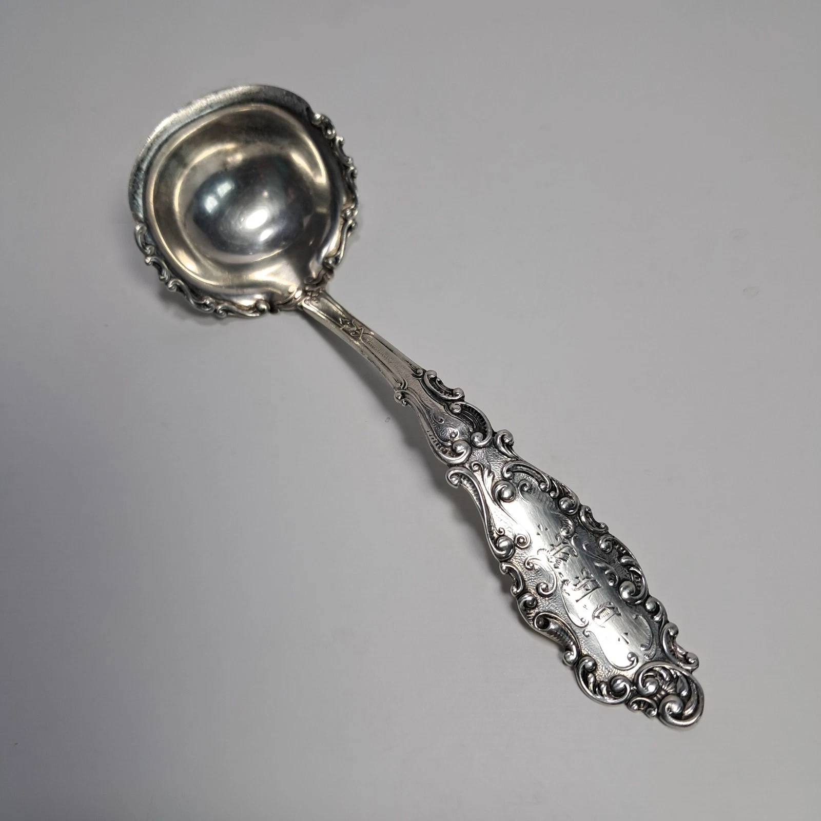 Antique Gorham Lexembourg Sterling Silver Sauce Ladle 35g 5.5" Monogram KFC
Opens in a new window or