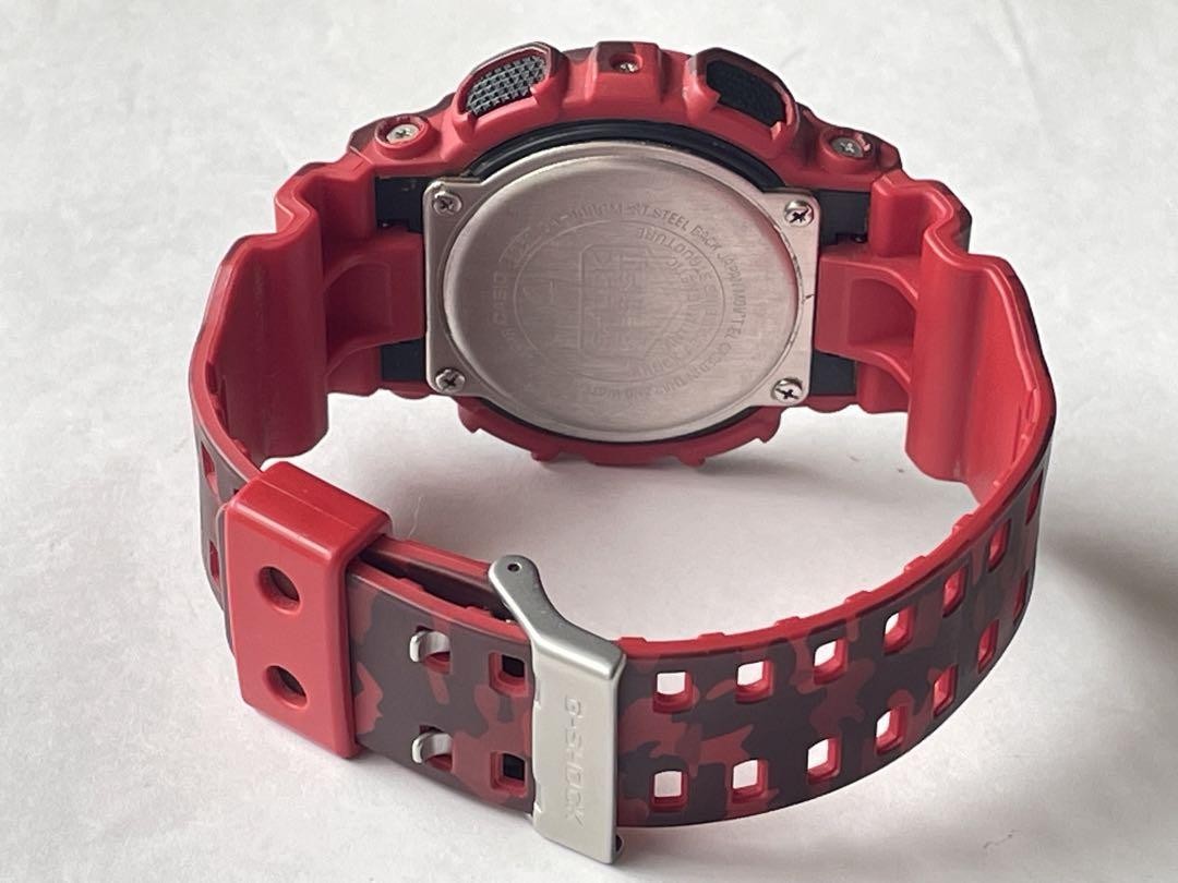 Casio G-Shock GA-100CM Red Camouflage 51mm Men's Quartz