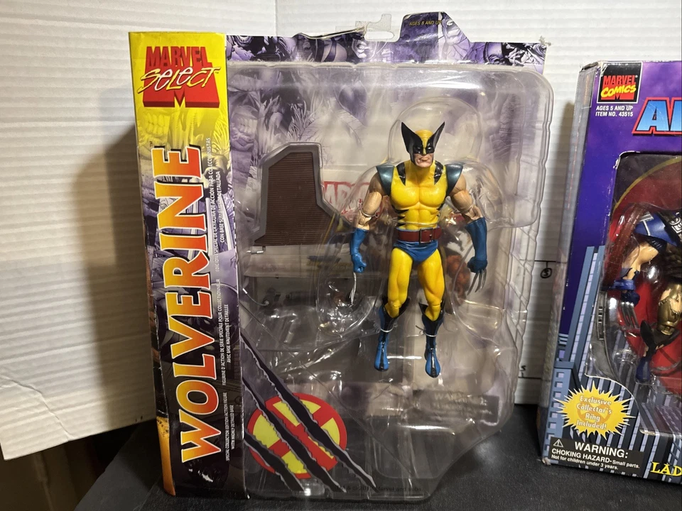 Lote de figuras de acción nuevas en caja Toybiz y Marvel Select Wolverine figuras de acción de colección Foto 2 de 4